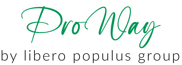 ProWay – это «спортивное и здоровое питание» на основе натуральных продуктов с растительными ингредиентами от компании Libero Populus Group — логотип