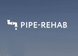 Pipe-rehab. Санация труб водопровода полимерным трехслойным самонесущим рукавом. Поставки оборудования для санации труб: рукава для санации труб/трубопроводов (водопровода, канализации, нефтепровода, газопровода, теплосетей и т.д.). — логотип